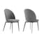 Armen Living Sunny Swivel Gray Fabric and Metal Dining Room Chairs, PK2 LCSNSIGR - alternate 1